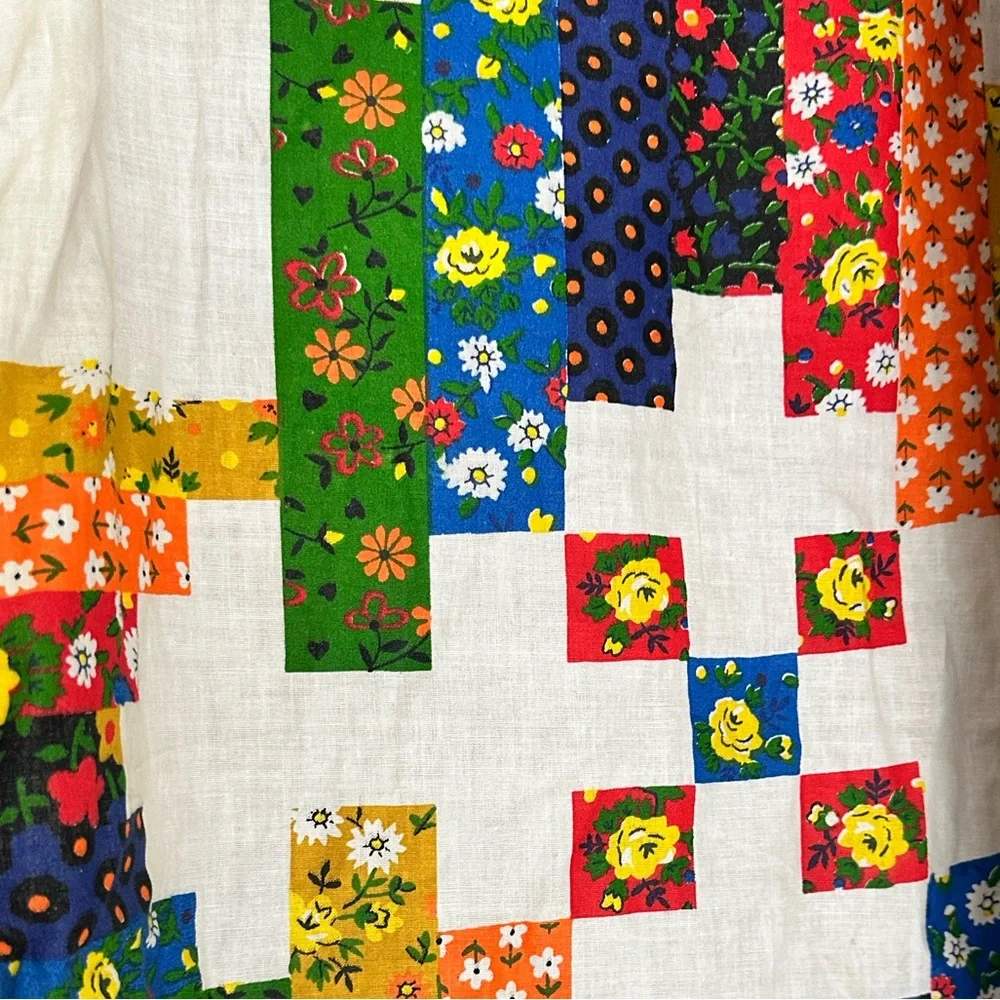 Vintage Large & Deep Quilted Floral Patchwork Garment / Dress Holder / Bag.